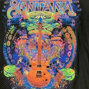 Santana graphic T shirt black size medium